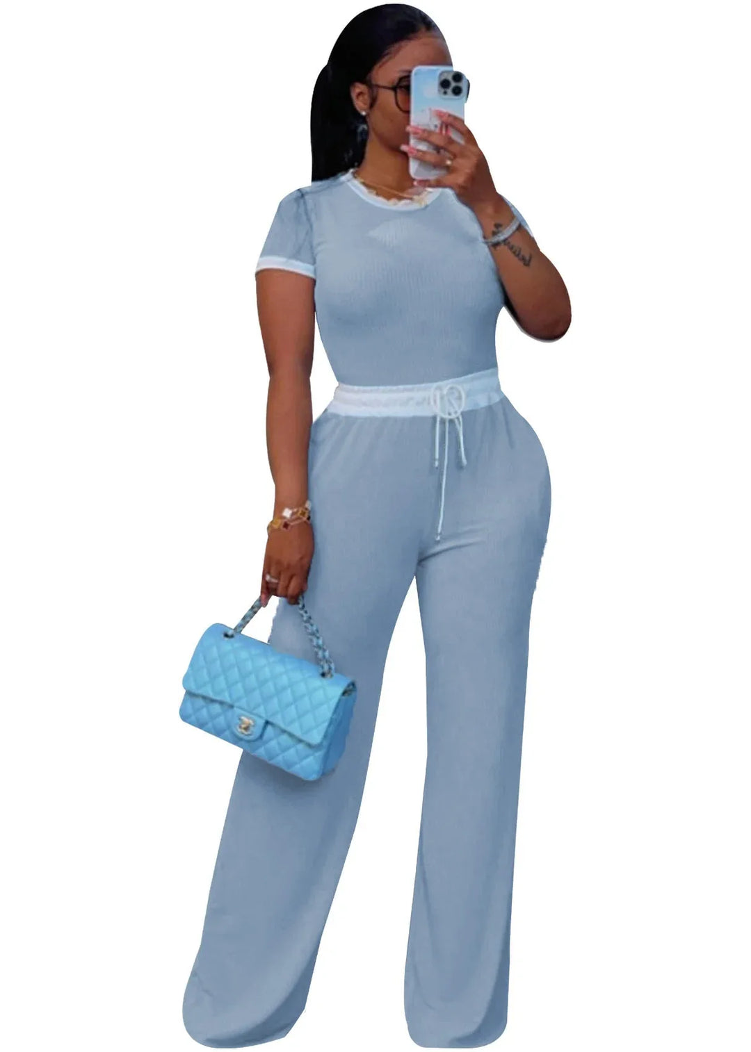 JELENA™ – Comfy Summer Tee and Pant Co-ord Set - MABEL LONDON