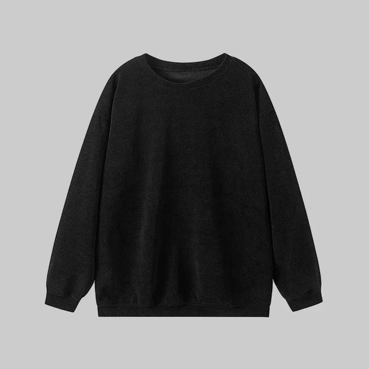 BRITLEY™ - Cozy Plain Long Sleeve Round Neck Sweatshirt - MABEL LONDON
