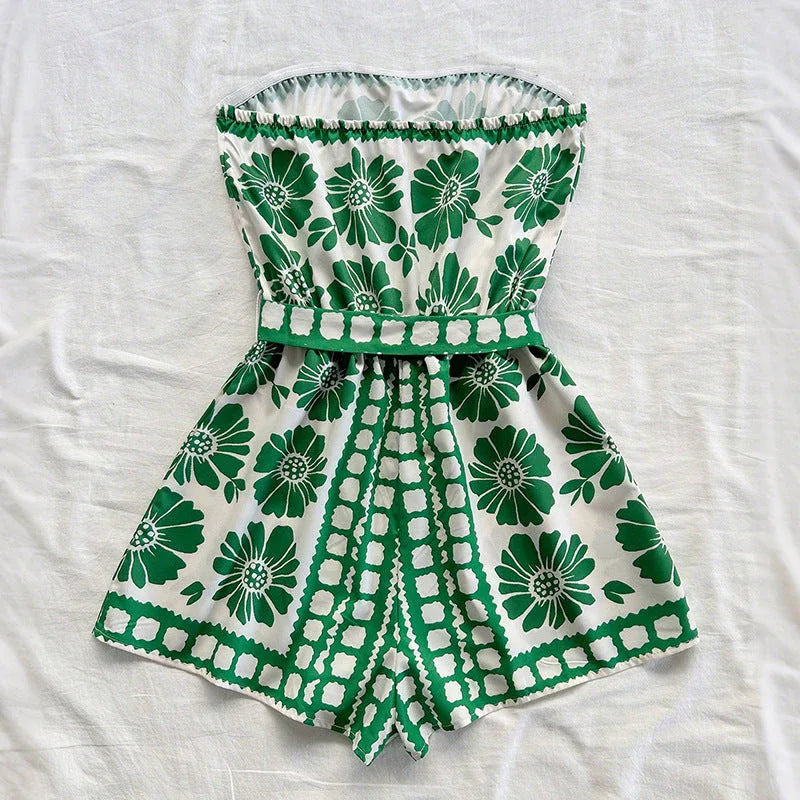 MAGNOLIA™ - Chic Summer Tube Top Short Jumpsuit - MABEL LONDON