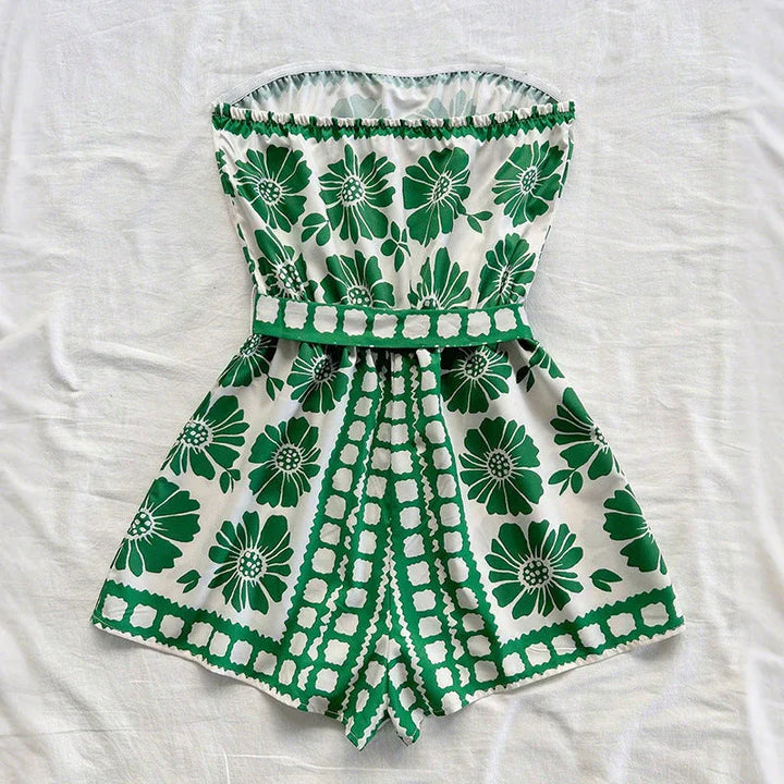 MAGNOLIA™ - Chic Summer Tube Top Short Jumpsuit - MABEL LONDON