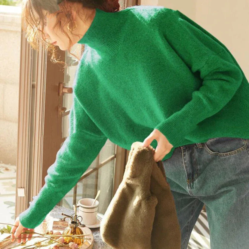 FISAL™ - Casual Turtle Neck Long Sleeve Sweater - MABEL LONDON