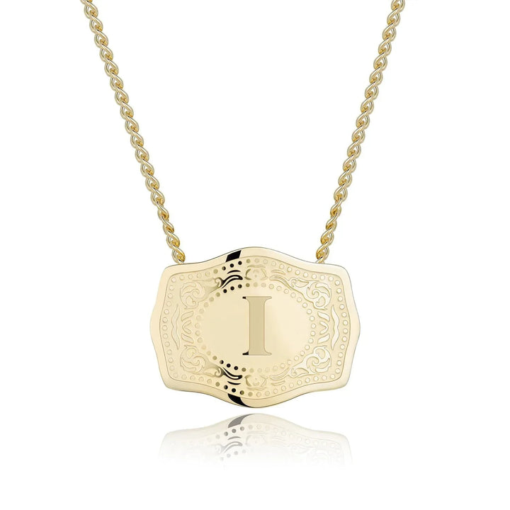 CINDY™ - Sleek Initial Letter Pendant Necklace - MABEL LONDON