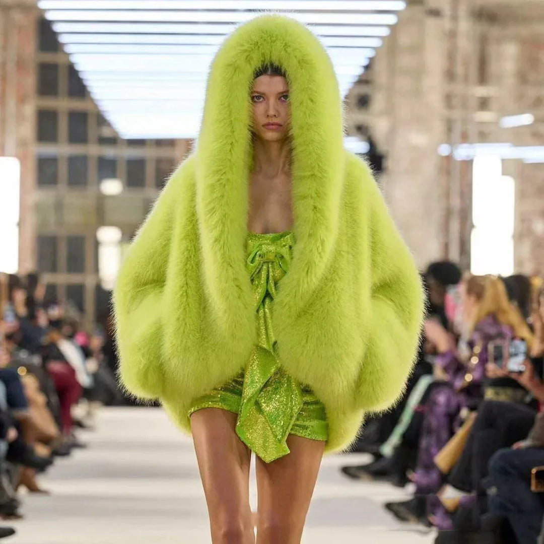 STELLA™ - Comfy Hooded Long Sleeve Faux Coat - MABEL LONDON