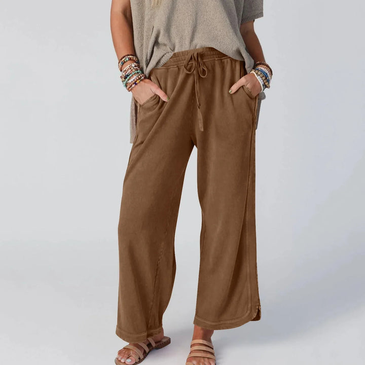 CHIPY™ - Vintage Wide Leg High Waist Pants - MABEL LONDON