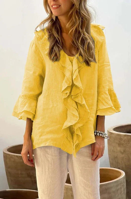 Elowis | Stylish Ruffled Blouse - MABEL LONDON