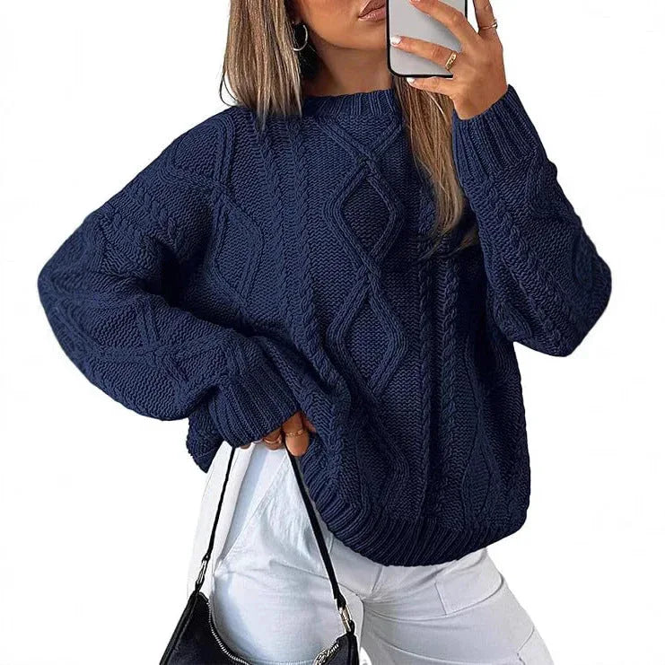 TONIA™ - Casual Oversized Long Sleeve Sweater - MABEL LONDON