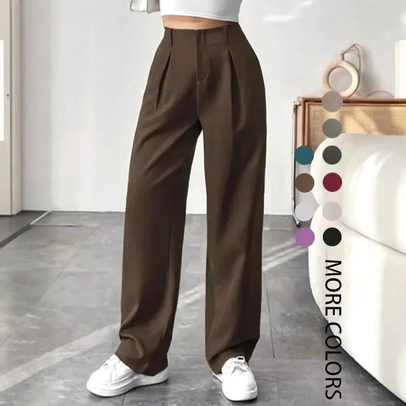 TURNI™ - Casual High Waist Wide Leg Pants - MABEL LONDON