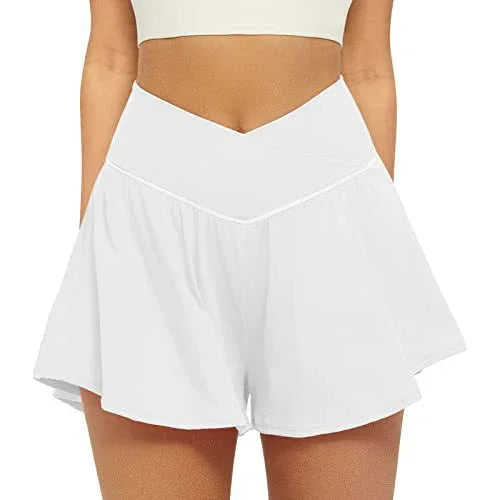 ECLAIRE™ – Simple Flowy High Waist Active Skort - MABEL LONDON