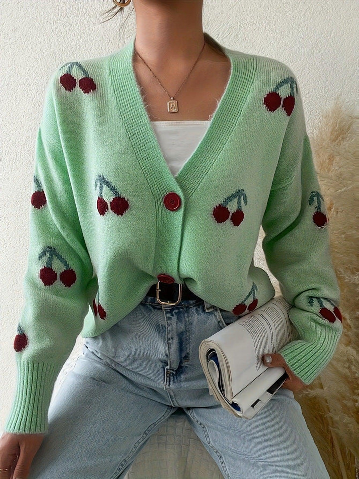 RAINA™ - Chic Button Front Long Sleeve Cardigan - MABEL LONDON