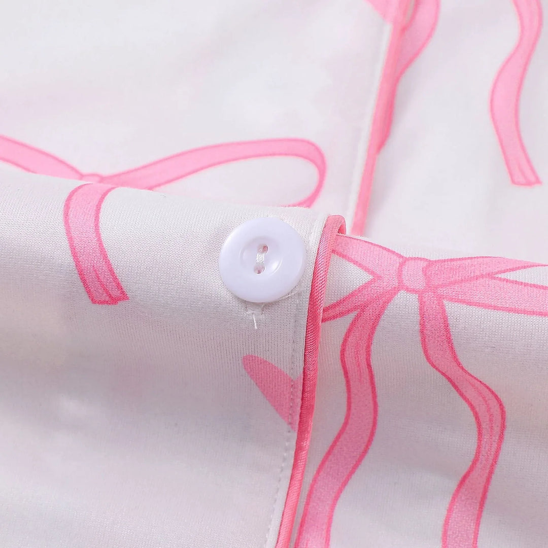 SHAKILA™ - Casual Crop Shirt and Short Pajama Set - MABEL LONDON