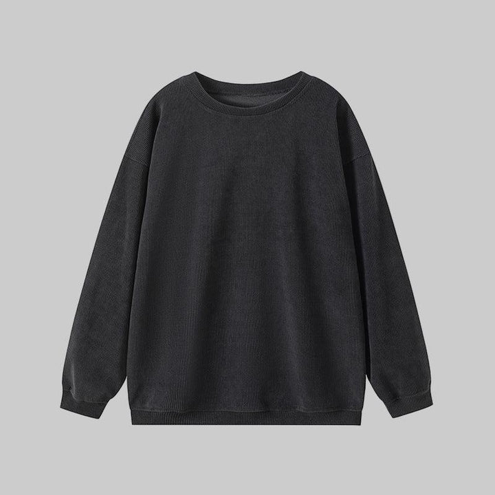 BRITLEY™ - Cozy Plain Long Sleeve Round Neck Sweatshirt - MABEL LONDON