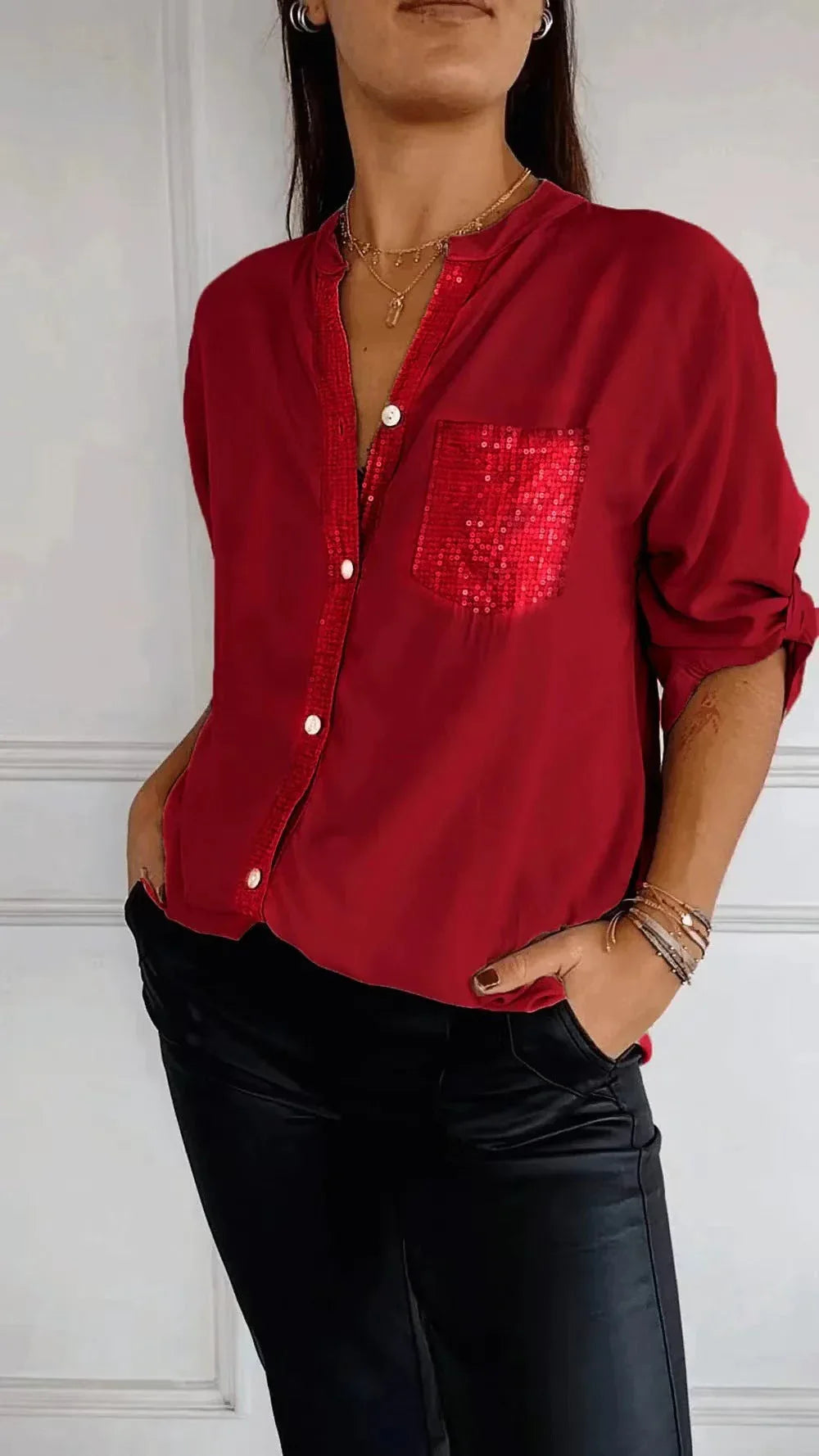 DANICA™ - Sequin Detailed Blouse - MABEL LONDON