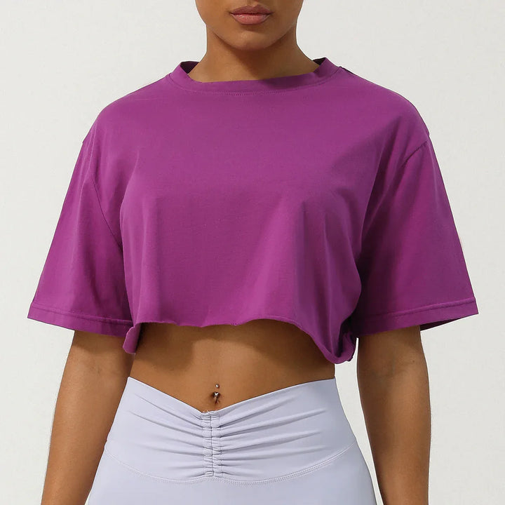 CASSIA™ – Relaxed Fit Crop Tee - MABEL LONDON