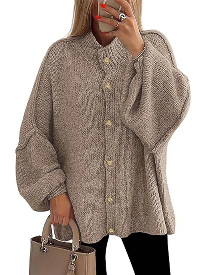 NOFIA™ - Cozy Button Down Long Sleeve Chunky Jacket - MABEL LONDON