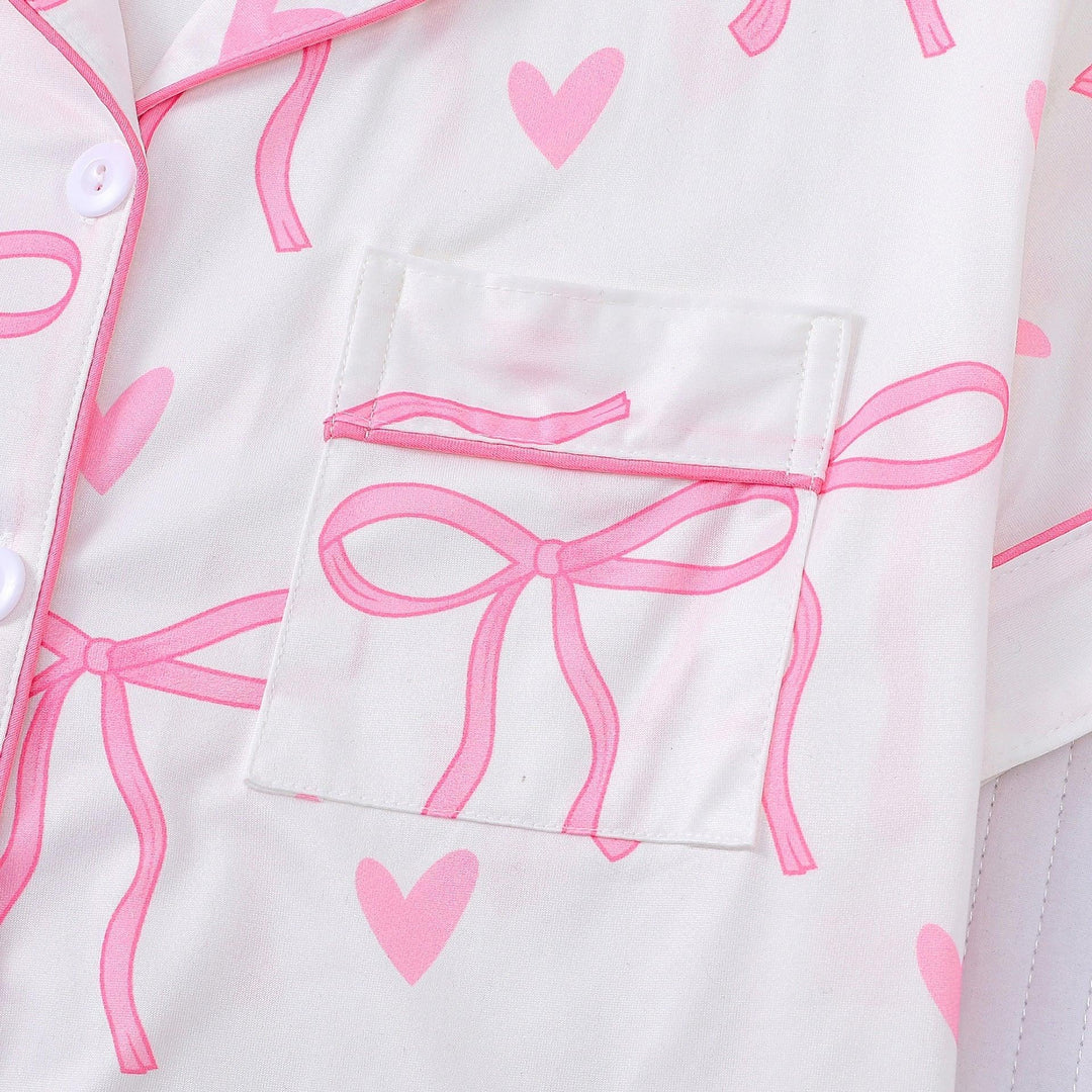 SHAKILA™ - Casual Crop Shirt and Short Pajama Set - MABEL LONDON