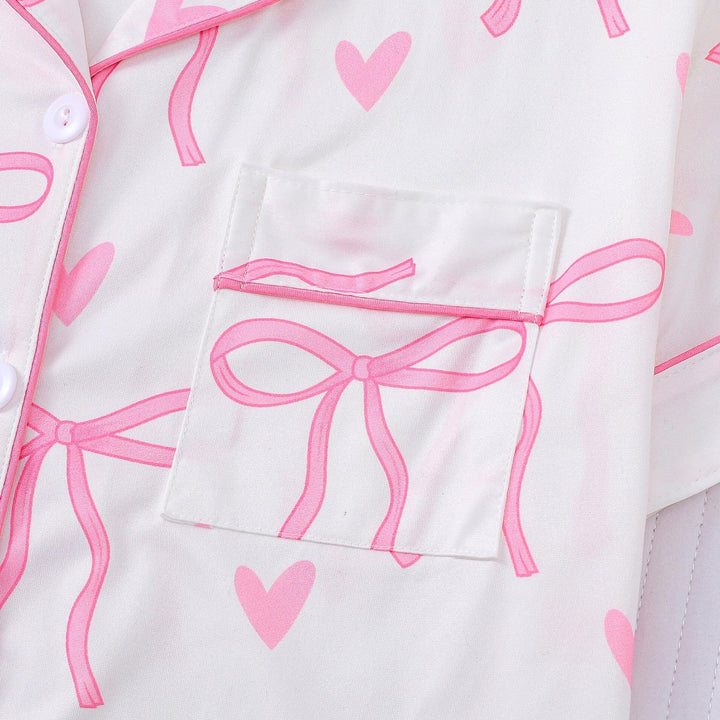 SHAKILA™ - Casual Crop Shirt and Short Pajama Set - MABEL LONDON