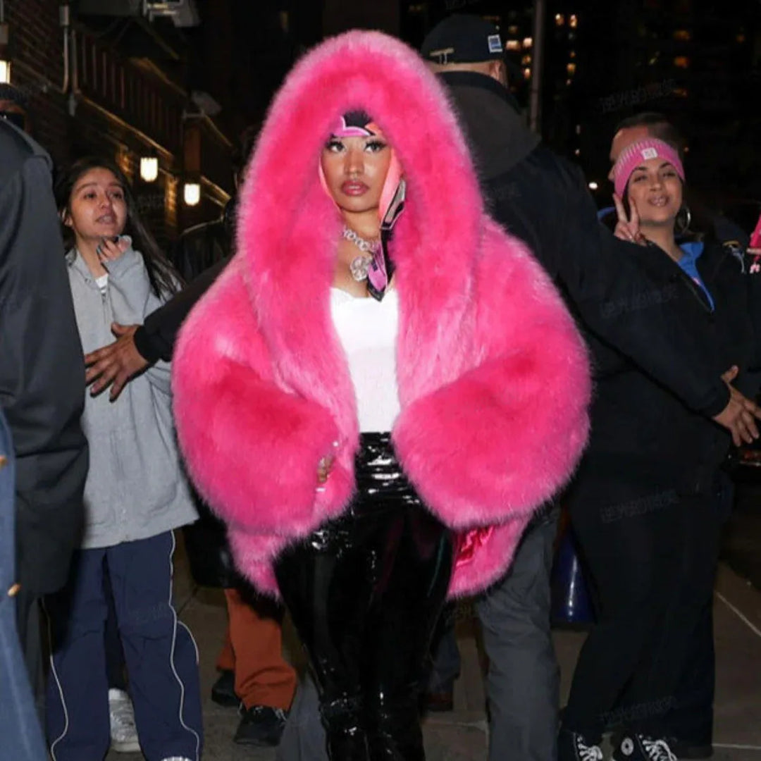 STELLA™ - Comfy Hooded Long Sleeve Faux Coat - MABEL LONDON