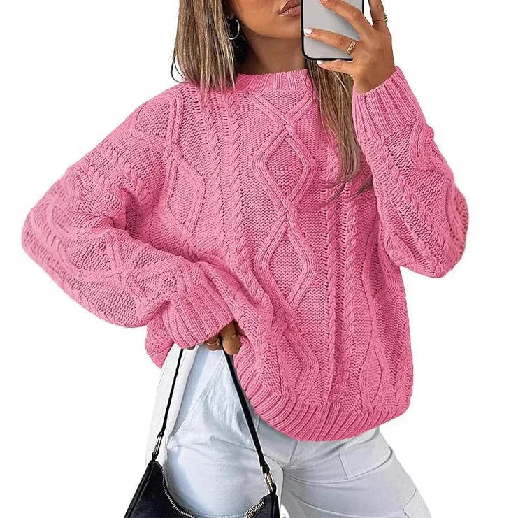 TONIA™ - Casual Oversized Long Sleeve Sweater - MABEL LONDON