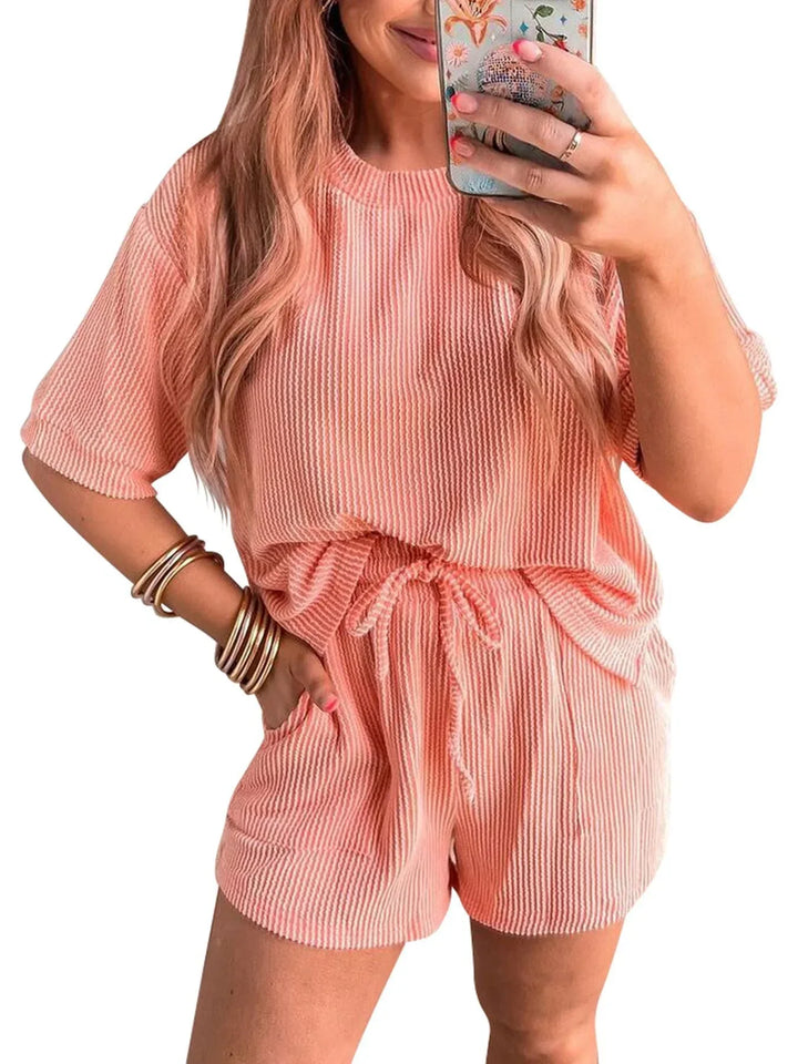 LAYLANI™ - Casual Summer Lounge Sweatshirt and Shorts Co-Ord - MABEL LONDON