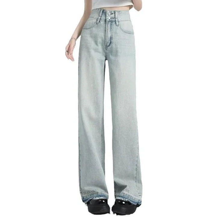 MAVINA™ – Summer Loose Fit Hem Jeans - MABEL LONDON