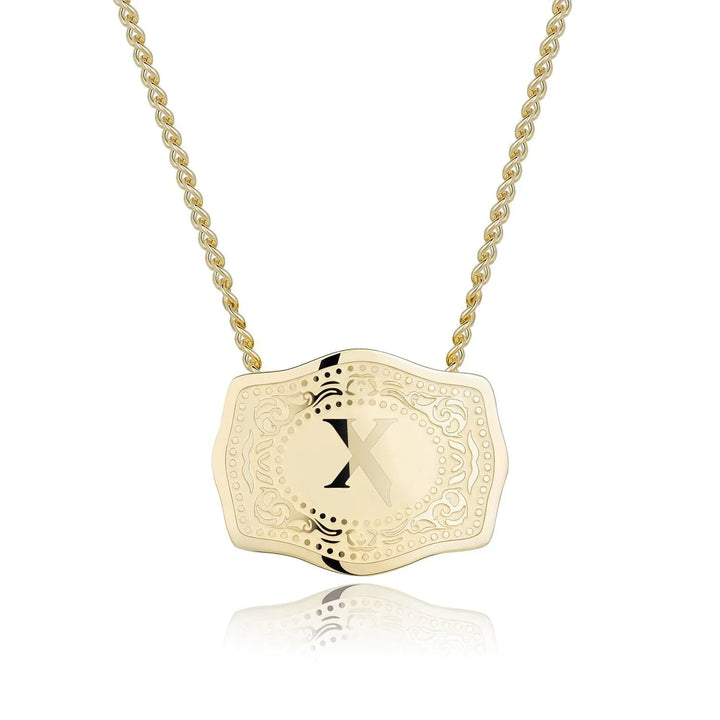 CINDY™ - Sleek Initial Letter Pendant Necklace - MABEL LONDON
