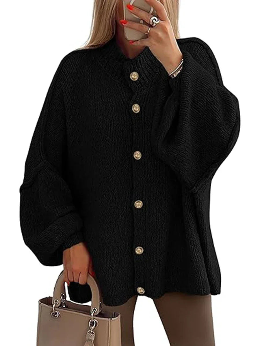 NOFIA™ - Cozy Button Down Long Sleeve Chunky Jacket - MABEL LONDON