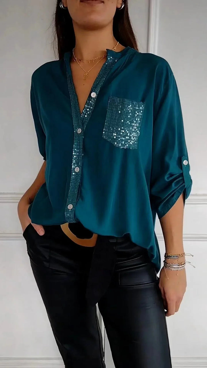 DANICA™ - Sequin Detailed Blouse - MABEL LONDON
