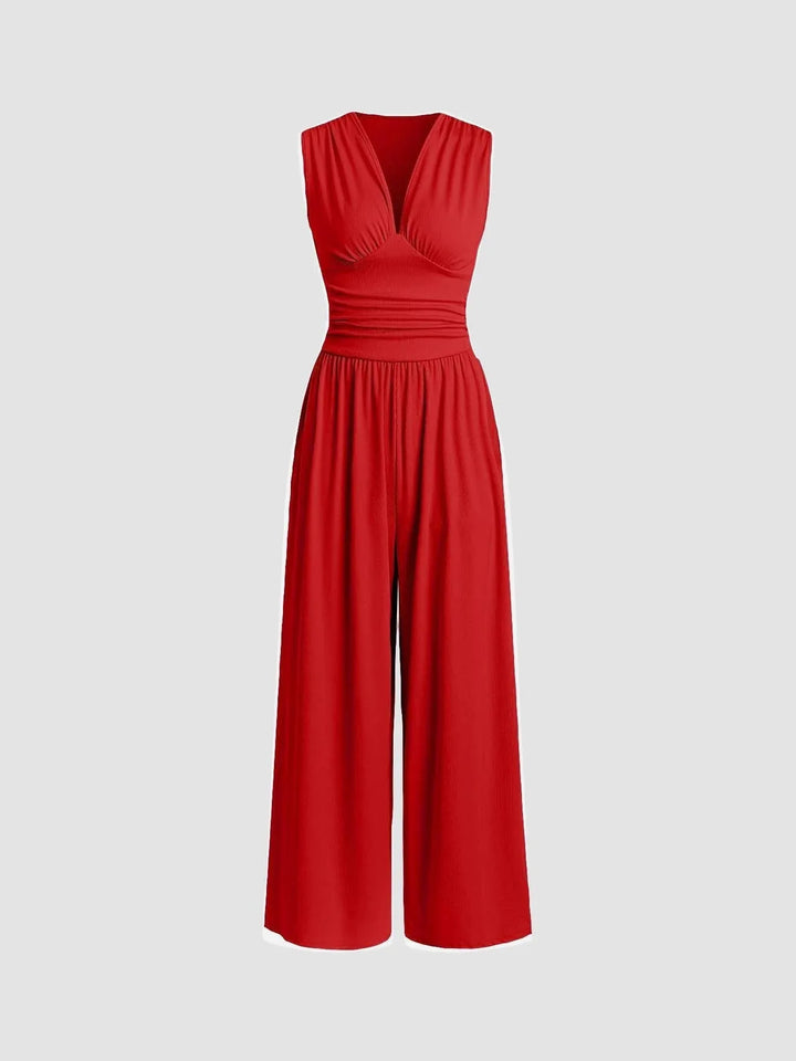 CHARITY – Chic Sleeveless Wide-Leg Jumpsuit - MABEL LONDON