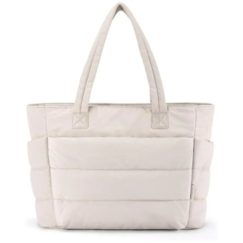 CARMELLE™– Lightweight Quilted Tote Bag - MABEL LONDON