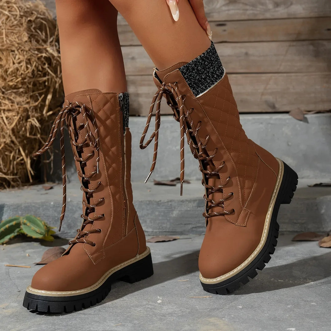 Ariana - Cosy Faux Fur-Lined Winter Boots - MABEL LONDON