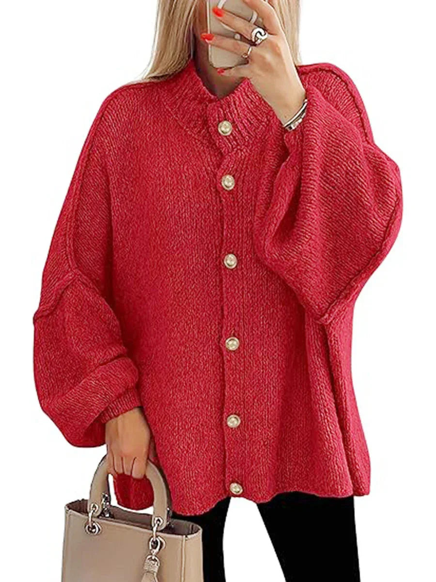 NOFIA™ - Cozy Button Down Long Sleeve Chunky Jacket - MABEL LONDON