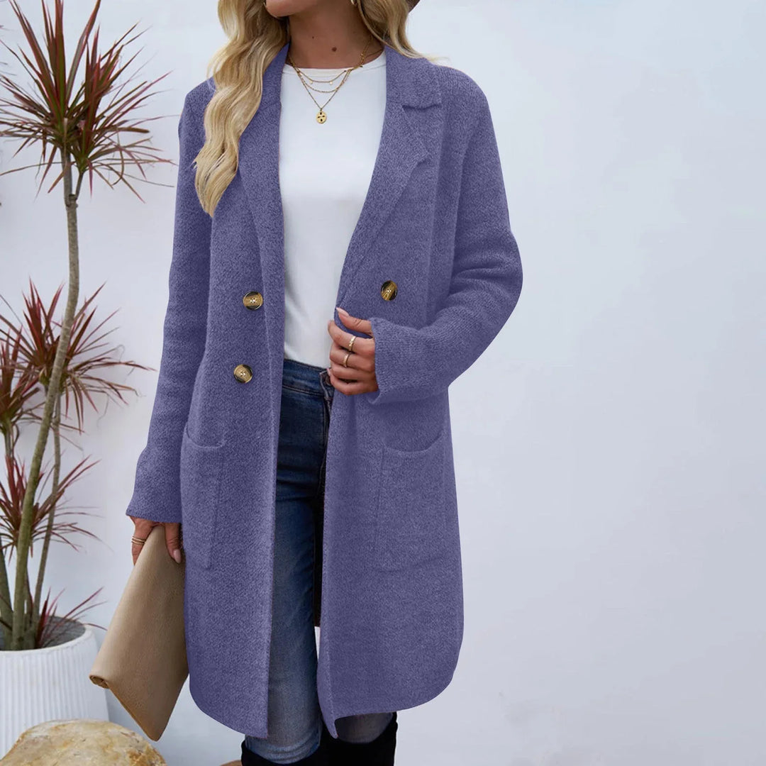ZAHEKA™ - Casual Long Sleeve Mid Length Coat - MABEL LONDON