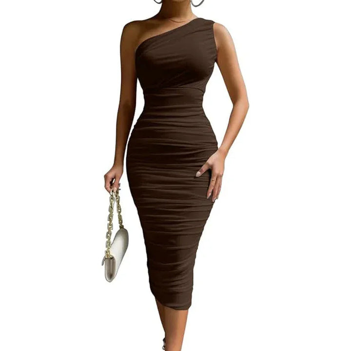 LIVY™ - Chic Bodycon Elegant Midi Dress - MABEL LONDON