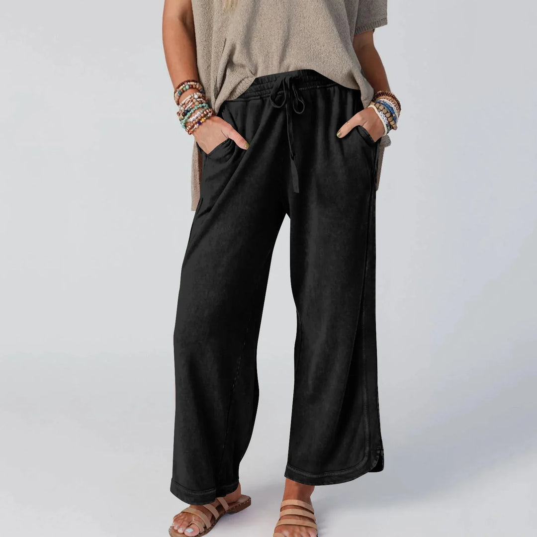 CHIPY™ - Vintage Wide Leg High Waist Pants - MABEL LONDON