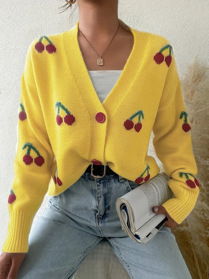 RAINA™ - Chic Button Front Long Sleeve Cardigan - MABEL LONDON