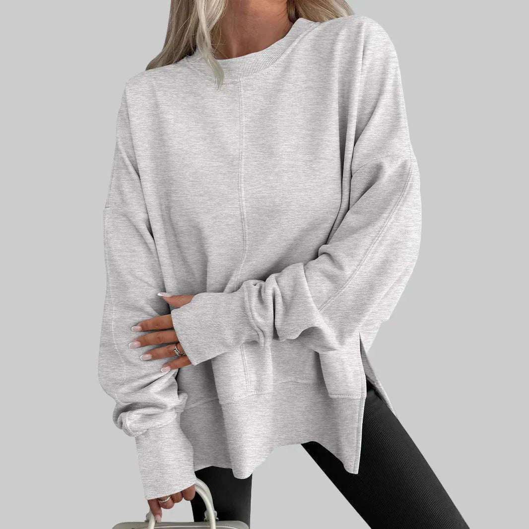 GWEN™ - Comfy Oversized Long Sleeve Sweatshirt - MABEL LONDON