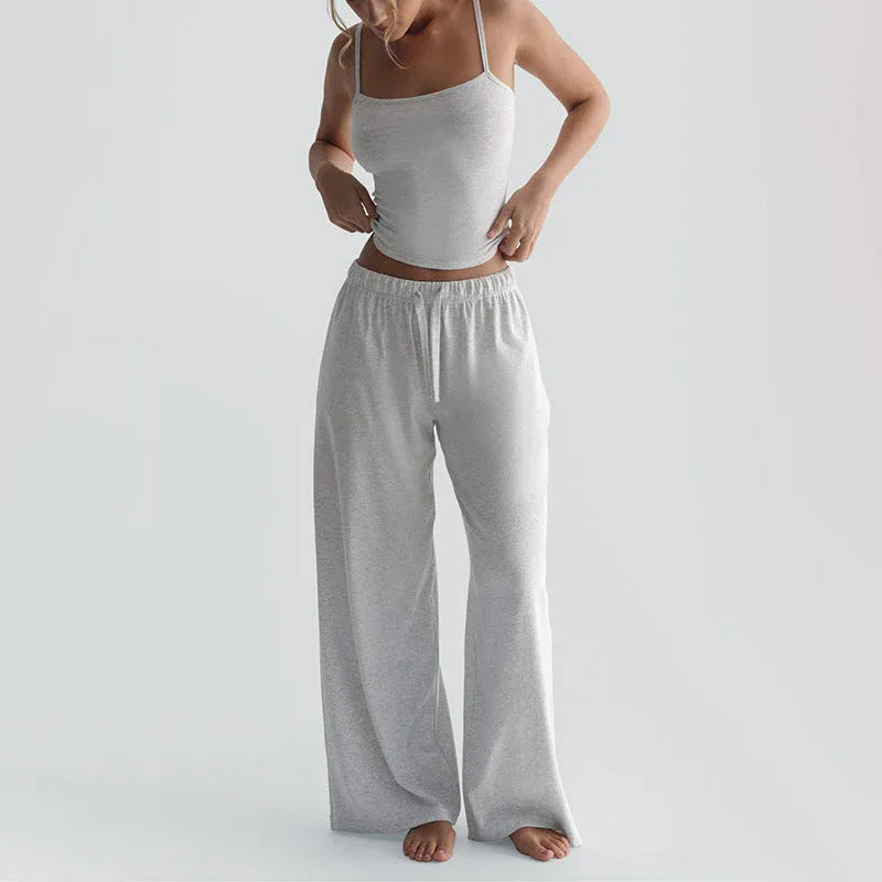 PATSY™ - Casual Sleeveless Top and Pants Summer Set - MABEL LONDON