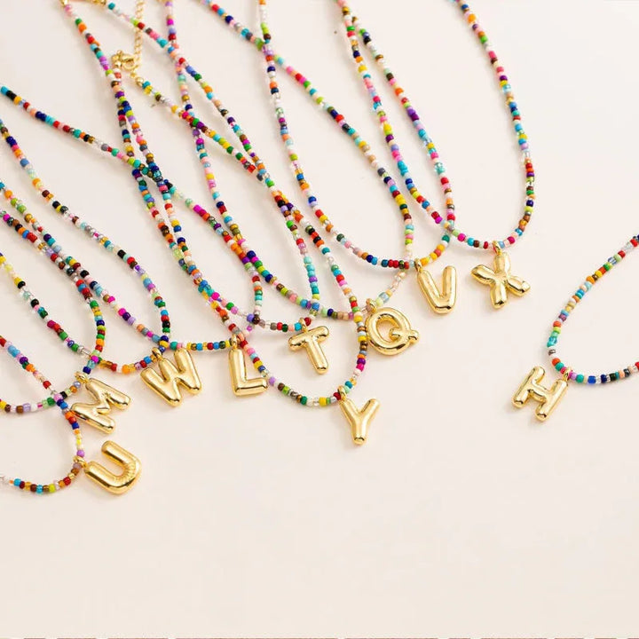 MACY™ - Colorful Bubble Letter Necklace - MABEL LONDON