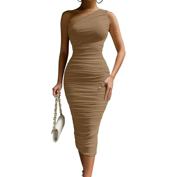 LIVY™ - Chic Bodycon Elegant Midi Dress - MABEL LONDON