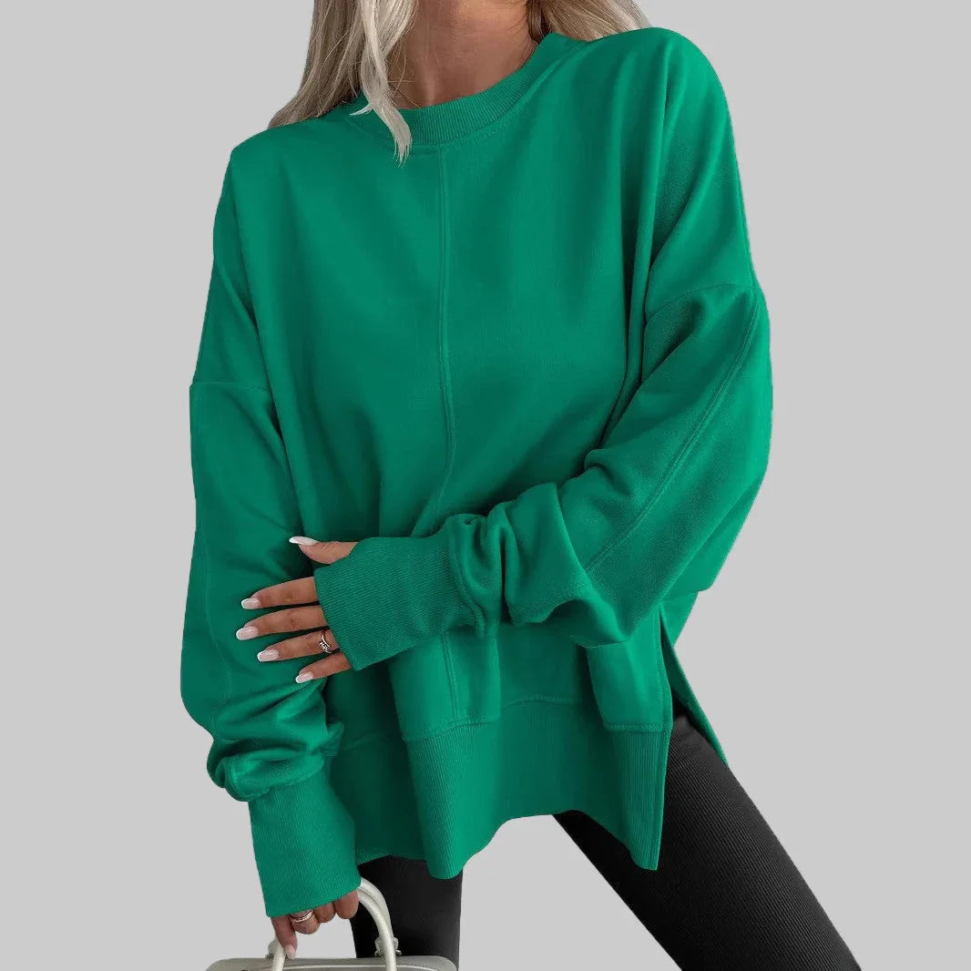 GWEN™ - Comfy Oversized Long Sleeve Sweatshirt - MABEL LONDON