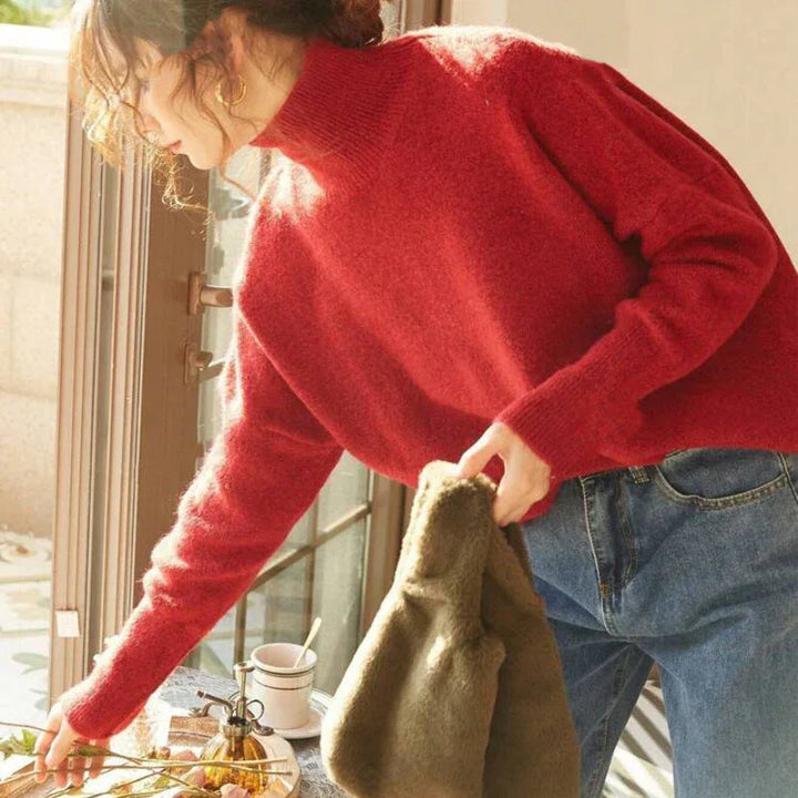 FISAL™ - Casual Turtle Neck Long Sleeve Sweater - MABEL LONDON