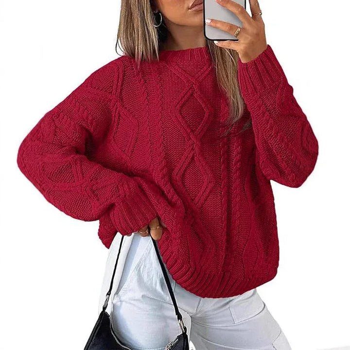 TONIA™ - Casual Oversized Long Sleeve Sweater - MABEL LONDON