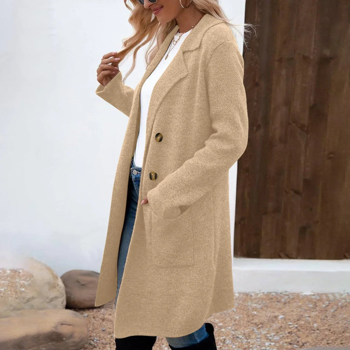 ZAHEKA™ - Casual Long Sleeve Mid Length Coat - MABEL LONDON