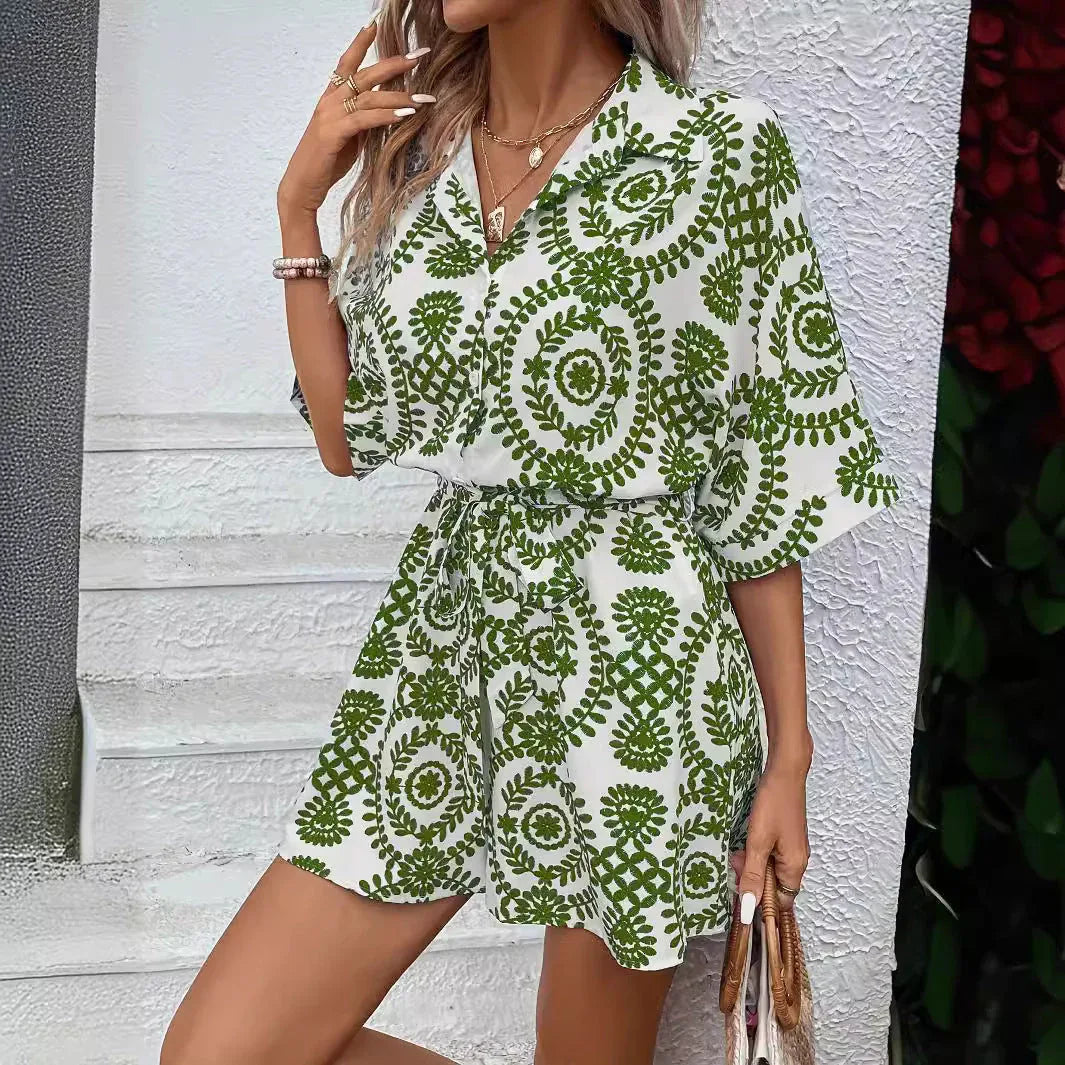 CASSIA™ - Elegant Summer Floral Boho Romper - MABEL LONDON