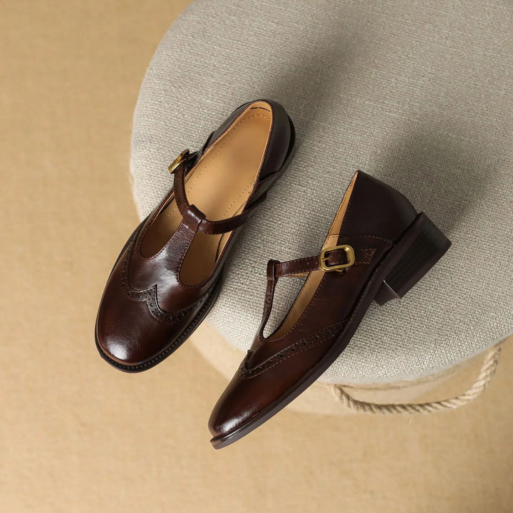 Ysolenne | Elegant T-Bar Mary Janes - MABEL LONDON