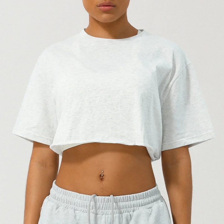 CASSIA™ – Relaxed Fit Crop Tee - MABEL LONDON