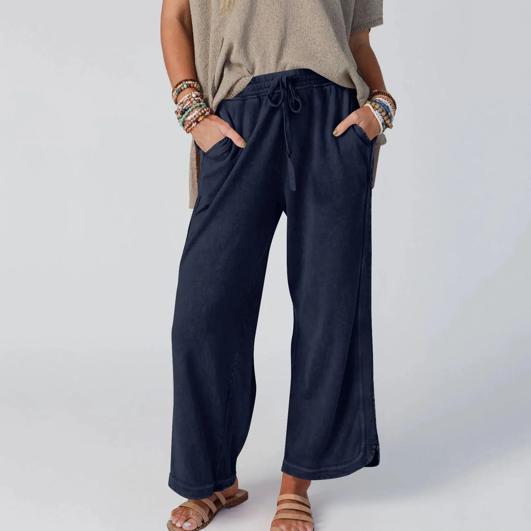 CHIPY™ - Vintage Wide Leg High Waist Pants - MABEL LONDON