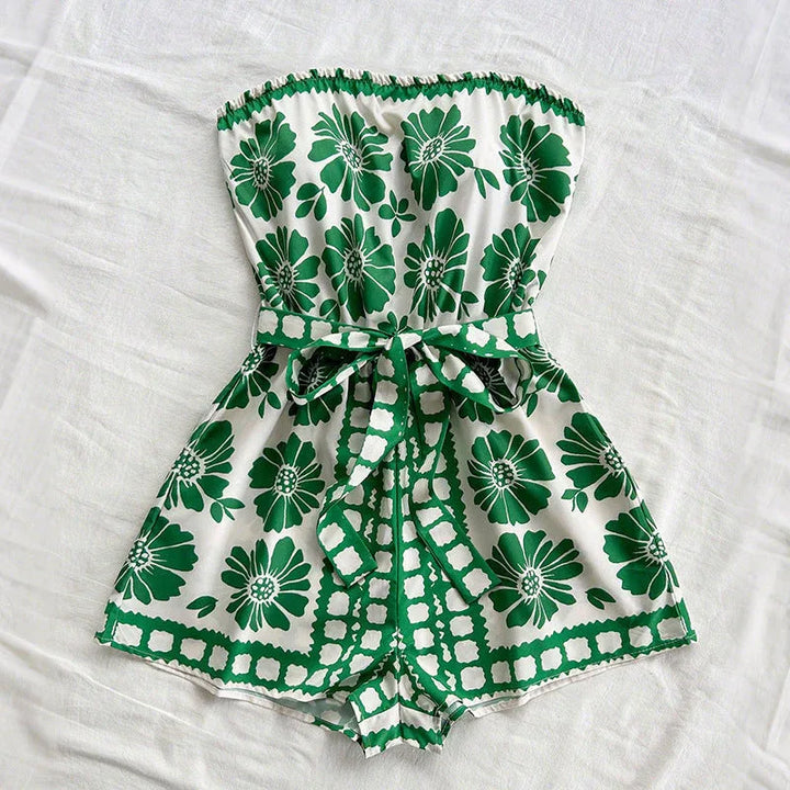 MAGNOLIA™ - Chic Summer Tube Top Short Jumpsuit - MABEL LONDON