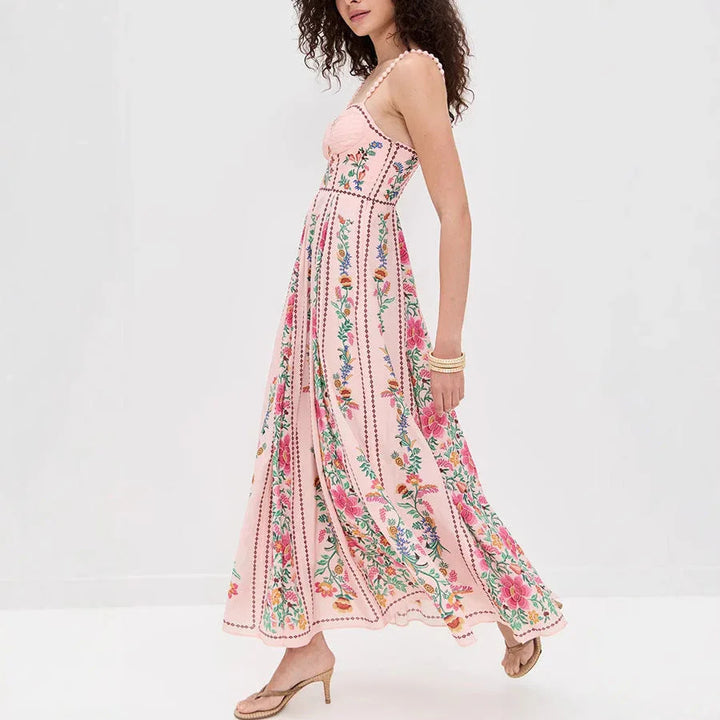 IDONNA™ – Classy Sleeveless Summer Floral Cami Maxi Dress - MABEL LONDON