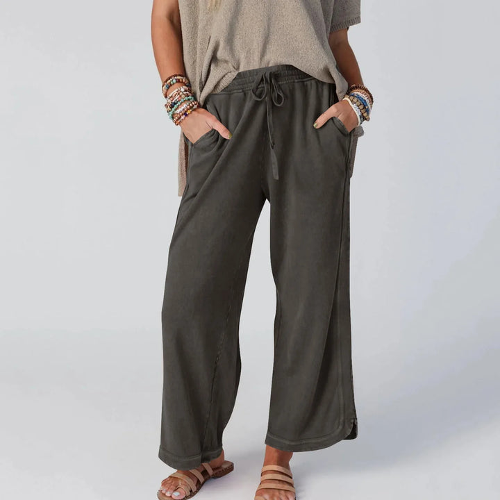 CHIPY™ - Vintage Wide Leg High Waist Pants - MABEL LONDON